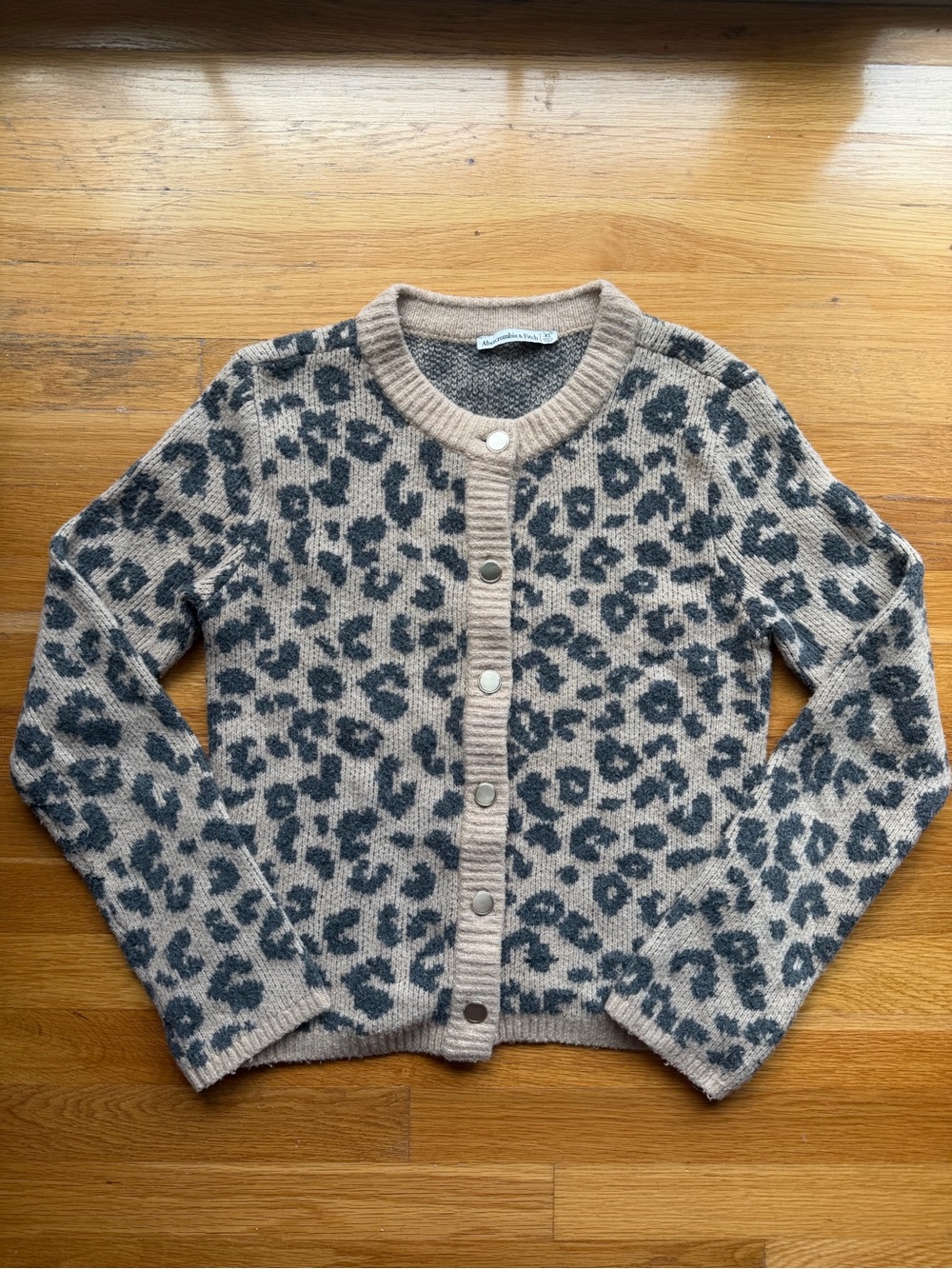 Abercrombie & Fitch Leopard Print Cardigan Sweater - Size XS